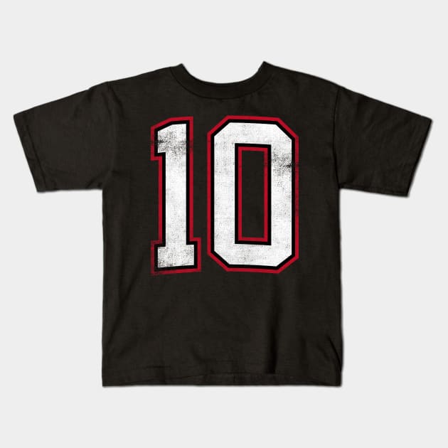 Number Ten 10 Kids T-Shirt by cowyark rubbark